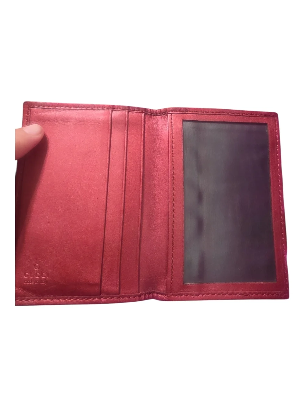 Authentic Gucci Monogram Heart Logo Wallet - Beige & Red Auth.Code:251848496085 - Picture 6 of 10
